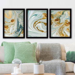 Wallity Cuadro Decorativo Enmarcado Desconocido (3 Piezas)